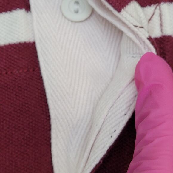 Ralph-Lauren Stripes Polo Shirt XL/2XL 24x28 Red White Crest - Picture 12 of 14